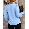image:imageANRABESS Womens Business Casual Top Dressy Blouses Puff Long Sleeve ShirtsBright Bblue
