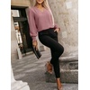 image:imageANRABESS Womens Business Casual Top Dressy Blouses Puff Long Sleeve ShirtsDusty Rose