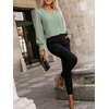 image:imageANRABESS Womens Business Casual Top Dressy Blouses Puff Long Sleeve ShirtsLight Green