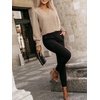 image:imageANRABESS Womens Business Casual Top Dressy Blouses Puff Long Sleeve ShirtsYellow Khaki