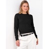 image:imageANRABESS Womens Fall Cropped Lightweight SweatersBlack