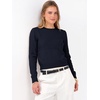 image:imageANRABESS Womens Fall Cropped Lightweight SweatersNavy Blue
