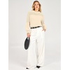image:imageANRABESS Womens Fall Cropped Long Sleeve SweatersAlmond