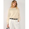 image:imageANRABESS Womens Fall Cropped Long Sleeve SweatersAlmond