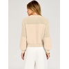 image:imageANRABESS Womens Fall Cropped Long Sleeve SweatersAlmond