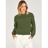 image:imageANRABESS Womens Fall Cropped Long Sleeve SweatersArmy Green