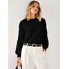 image:imageANRABESS Womens Fall Cropped Long Sleeve SweatersBlack
