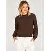image:imageANRABESS Womens Fall Cropped Long Sleeve SweatersCoffe