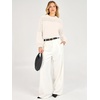 image:imageANRABESS Womens Fall Cropped Long Sleeve SweatersWhite