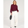 image:imageANRABESS Womens Fall Cropped Long Sleeve SweatersWine Red