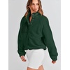 image:imageANRABESS Womens Fuzzy Fleece Button Down Cropped Sherpa CoatArmy Green