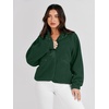 image:imageANRABESS Womens Fuzzy Fleece Button Down Cropped Sherpa CoatArmy Green