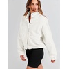 image:imageANRABESS Womens Fuzzy Fleece Button Down Cropped Sherpa CoatBeige