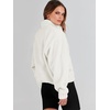 image:imageANRABESS Womens Fuzzy Fleece Button Down Cropped Sherpa CoatBeige