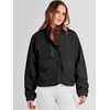 image:imageANRABESS Womens Fuzzy Fleece Button Down Cropped Sherpa CoatBlack