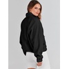 image:imageANRABESS Womens Fuzzy Fleece Button Down Cropped Sherpa CoatBlack