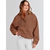 image:imageANRABESS Womens Fuzzy Fleece Button Down Cropped Sherpa CoatBrown