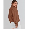 image:imageANRABESS Womens Fuzzy Fleece Button Down Cropped Sherpa CoatBrown