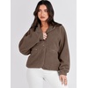 image:imageANRABESS Womens Fuzzy Fleece Button Down Cropped Sherpa CoatCoffee