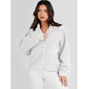 image:imageANRABESS Womens Fuzzy Fleece Button Down Cropped Sherpa CoatGray