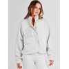 image:imageANRABESS Womens Fuzzy Fleece Button Down Cropped Sherpa CoatGray