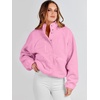 image:imageANRABESS Womens Fuzzy Fleece Button Down Cropped Sherpa CoatPink
