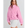 image:imageANRABESS Womens Fuzzy Fleece Button Down Cropped Sherpa CoatPink