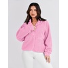 image:imageANRABESS Womens Fuzzy Fleece Button Down Cropped Sherpa CoatPink