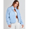 image:imageANRABESS Womens Fuzzy Fleece Button Down Cropped Sherpa CoatSky