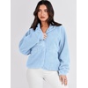 image:imageANRABESS Womens Fuzzy Fleece Button Down Cropped Sherpa CoatSky