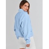 image:imageANRABESS Womens Fuzzy Fleece Button Down Cropped Sherpa CoatSky