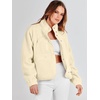 image:imageANRABESS Womens Fuzzy Fleece Button Down Cropped Sherpa CoatYellow