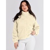 image:imageANRABESS Womens Fuzzy Fleece Button Down Cropped Sherpa CoatYellow