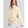 image:imageANRABESS Womens Fuzzy Fleece Button Down Cropped Sherpa CoatYellow