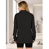image:imageANRABESS Womens Half Zip Sweatshirts Loose Fleece PulloverBlack