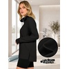 image:imageANRABESS Womens Half Zip Sweatshirts Loose Fleece PulloverBlack