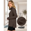 image:imageANRABESS Womens Half Zip Sweatshirts Loose Fleece PulloverCoffee