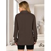 image:imageANRABESS Womens Half Zip Sweatshirts Loose Fleece PulloverCoffee