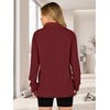 image:imageANRABESS Womens Half Zip Sweatshirts Loose Fleece PulloverDeep Red