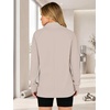 image:imageANRABESS Womens Half Zip Sweatshirts Loose Fleece PulloverGrey Beige
