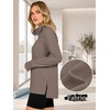 image:imageANRABESS Womens Half Zip Sweatshirts Loose Fleece PulloverLight Coffee