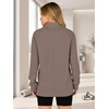 image:imageANRABESS Womens Half Zip Sweatshirts Loose Fleece PulloverLight Coffee