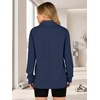 image:imageANRABESS Womens Half Zip Sweatshirts Loose Fleece PulloverNavy Blue