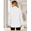 image:imageANRABESS Womens Half Zip Sweatshirts Loose Fleece PulloverWhite