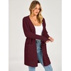 image:imageANRABESS Womens Lightweight Long Cardigan Sweaters 2026 Fall OutfitsWine Red