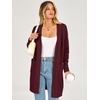 image:imageANRABESS Womens Lightweight Long Cardigan Sweaters 2026 Fall OutfitsWine Red