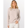 image:imageANRABESS Womens Long Sleeve Crew Neck Fall Lightweight Sweaters TopAlmond