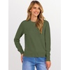image:imageANRABESS Womens Long Sleeve Crew Neck Fall Lightweight Sweaters TopArmy Green