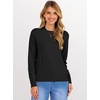 image:imageANRABESS Womens Long Sleeve Crew Neck Fall Lightweight Sweaters TopBlack