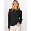 image:imageANRABESS Womens Long Sleeve Crew Neck Fall Lightweight Sweaters TopBlack